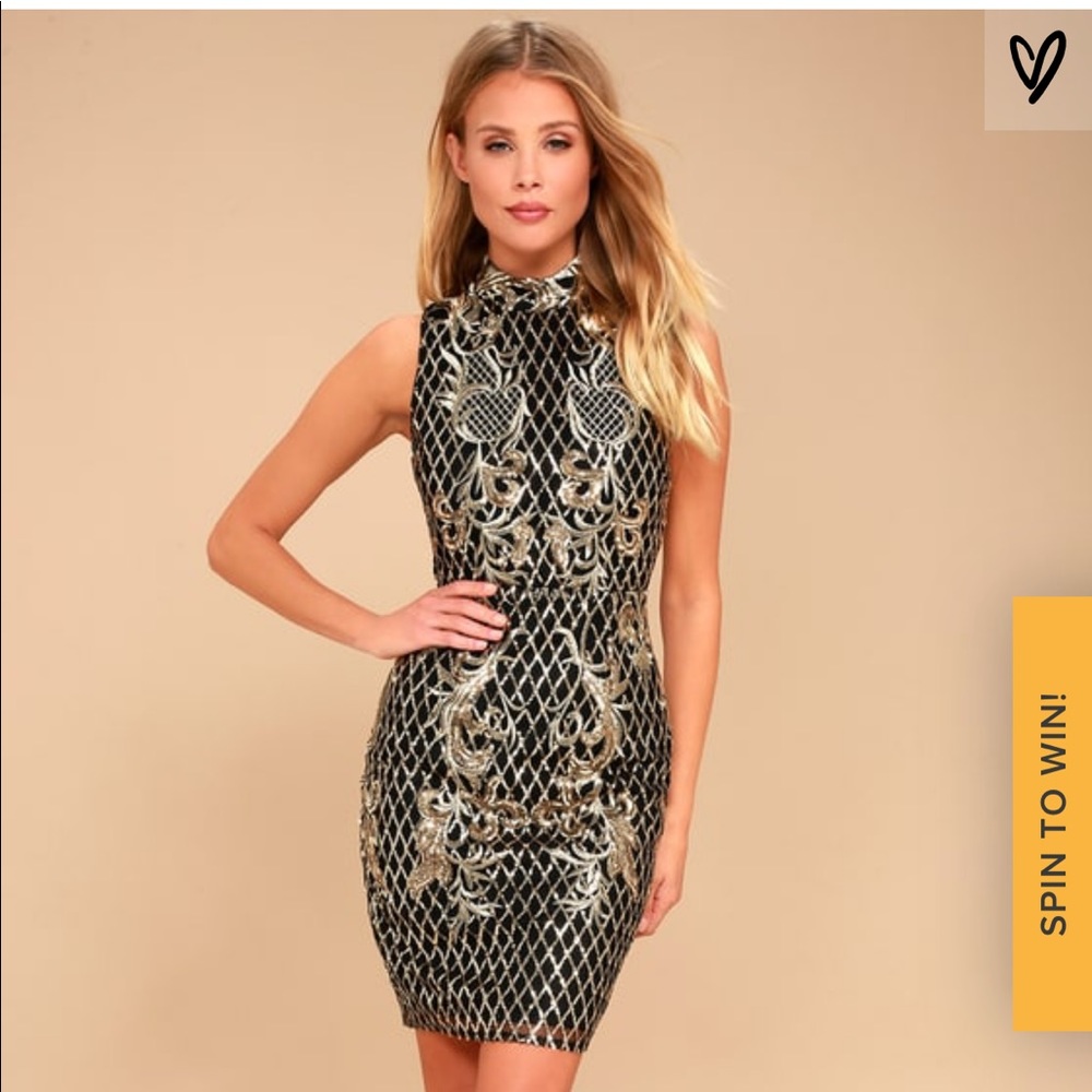 Lulu’s Metallic Party Dress | Size M